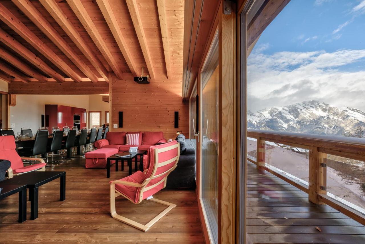 Chalet Flocon De Neige - Jacuzzi - Sauna La Tzoumaz Esterno foto