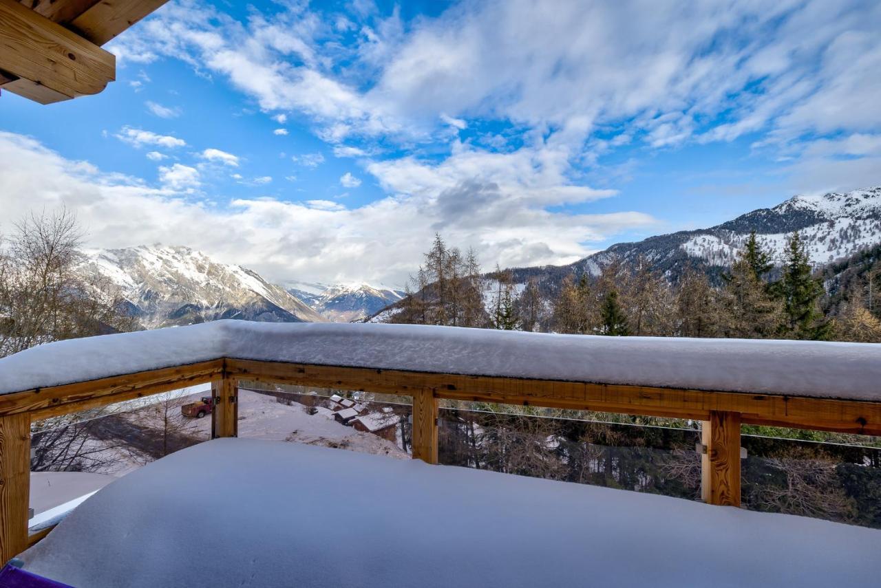 Chalet Flocon De Neige - Jacuzzi - Sauna La Tzoumaz Esterno foto