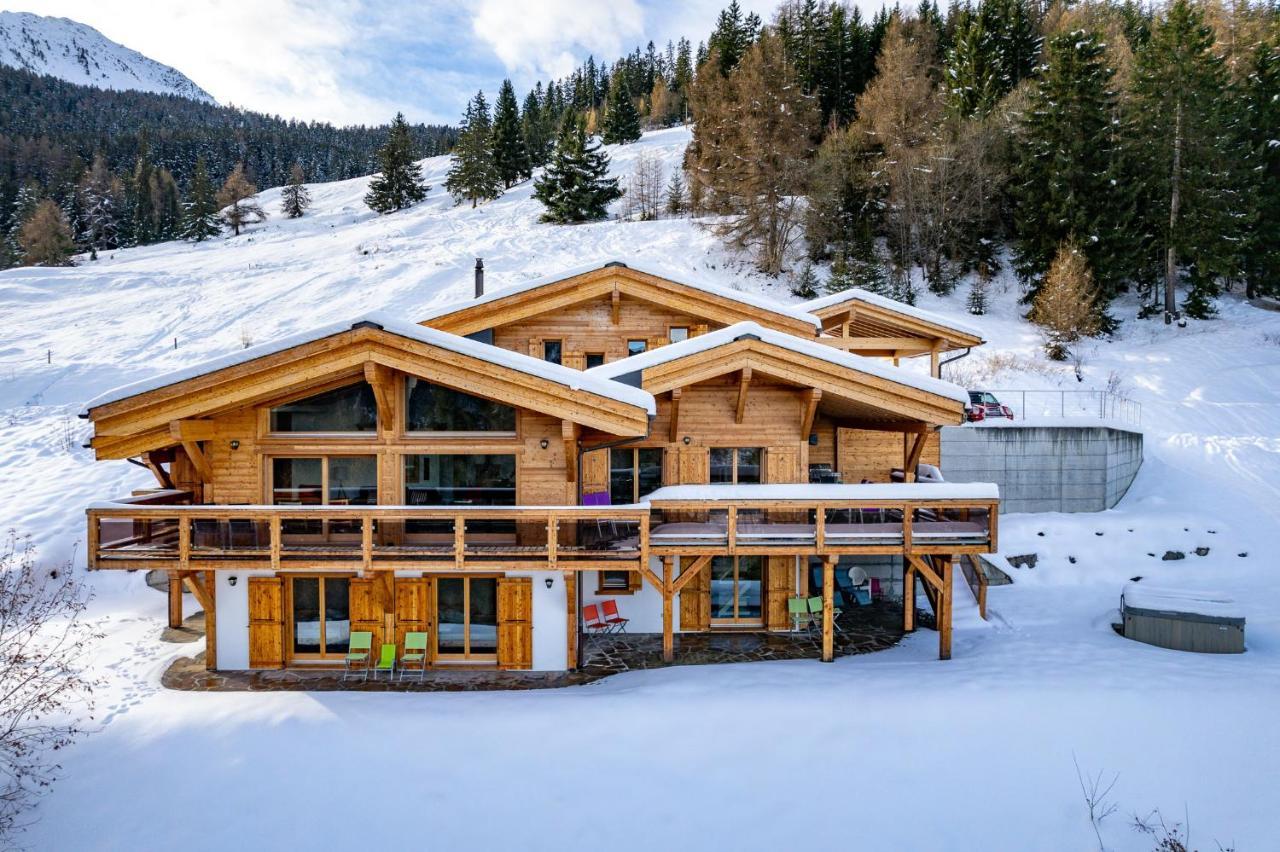 Chalet Flocon De Neige - Jacuzzi - Sauna La Tzoumaz Esterno foto