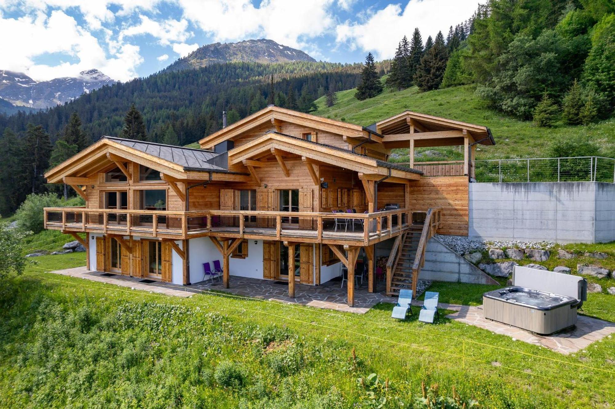 Chalet Flocon De Neige - Jacuzzi - Sauna La Tzoumaz Esterno foto