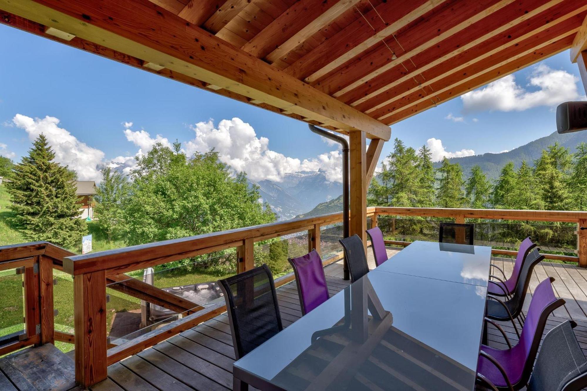 Chalet Flocon De Neige - Jacuzzi - Sauna La Tzoumaz Esterno foto